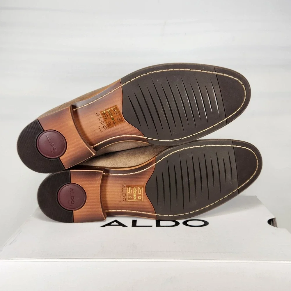 Aldo Derby Shoes Mens Size 11 Medium Brown Suede Lace Up Shirdon-240